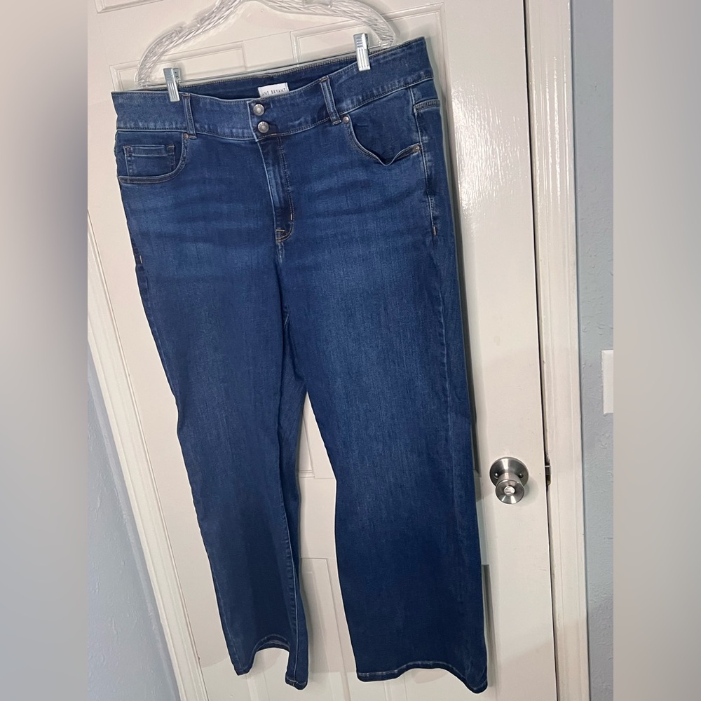 Lane Bryant Straight Leg Jeans in Dark Blue Denim
